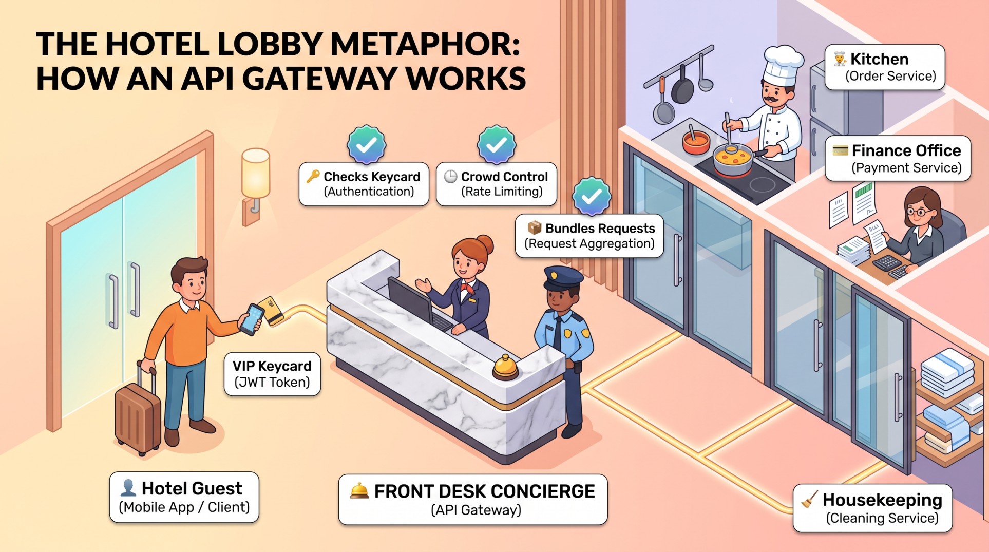 The Hotel Lobby Metaphor: How an API Gateway Works
